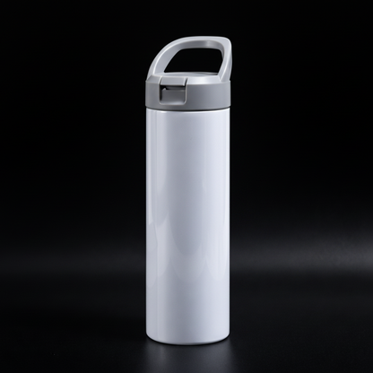 Tumbler 20oz Couvercle Flip à Anse pour Sublimation — Fini Lustré