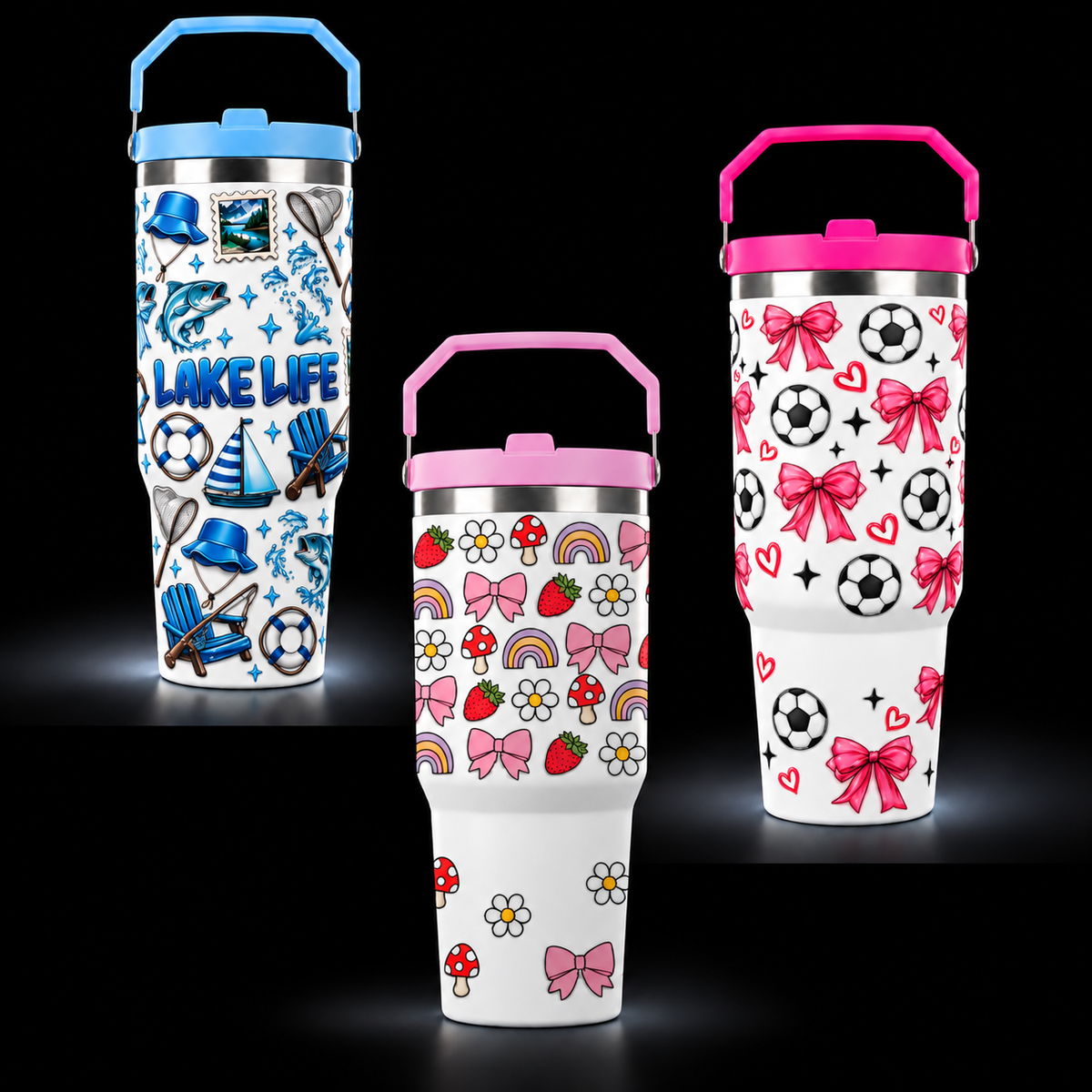 Transferts UV DTF pour contenants 40 oz – Collection de motifs