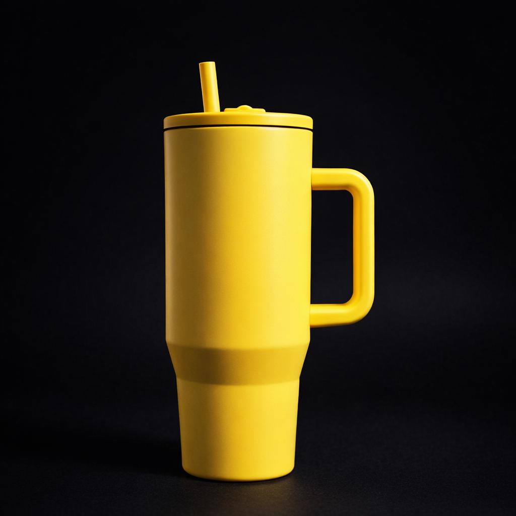 Tasse isotherme 40oz – Sublimation, finition mate, couvercle avec paille flip