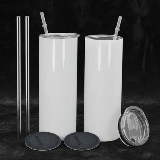 Tumbler 20oz Lustré Fond Plat - Sublimation