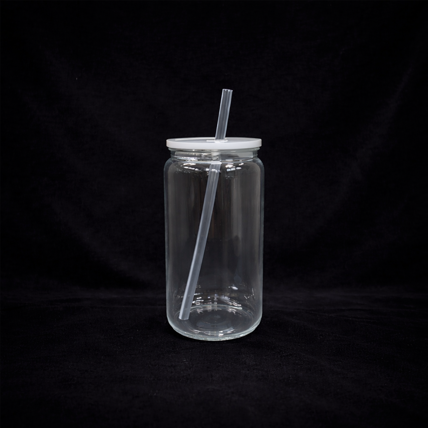 Can 16oz Acrylique Transparent avec Couvercle Coloré - UV