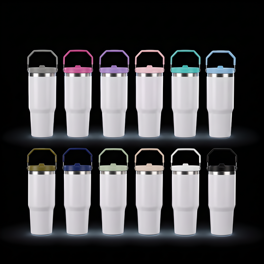 Tumbler 30oz Paille Flip — Liquidation (Non sublimable)