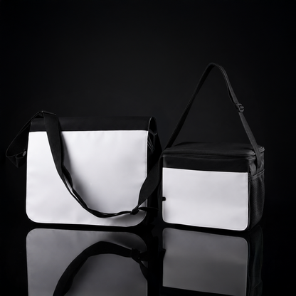 Duo Sac Messager + Boîte à Lunch XXL Noir — Sublimation
