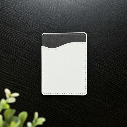Porte-cartes autocollant pour cellulaire en cuir PU