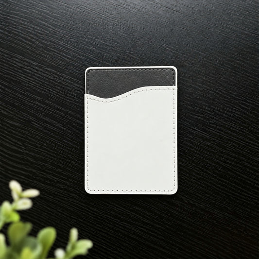 Porte-cartes autocollant pour cellulaire en cuir PU