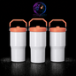 Tumbler 20oz Couvercle Flip pour Sublimation — Blanc Lustré