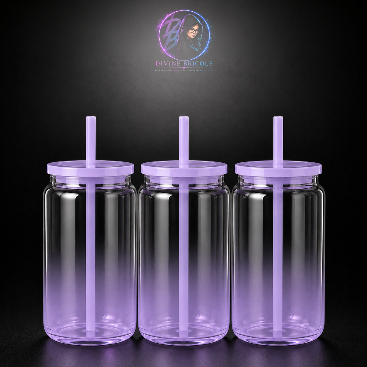 Verre Can 16oz Ombré - Sublimation & UV