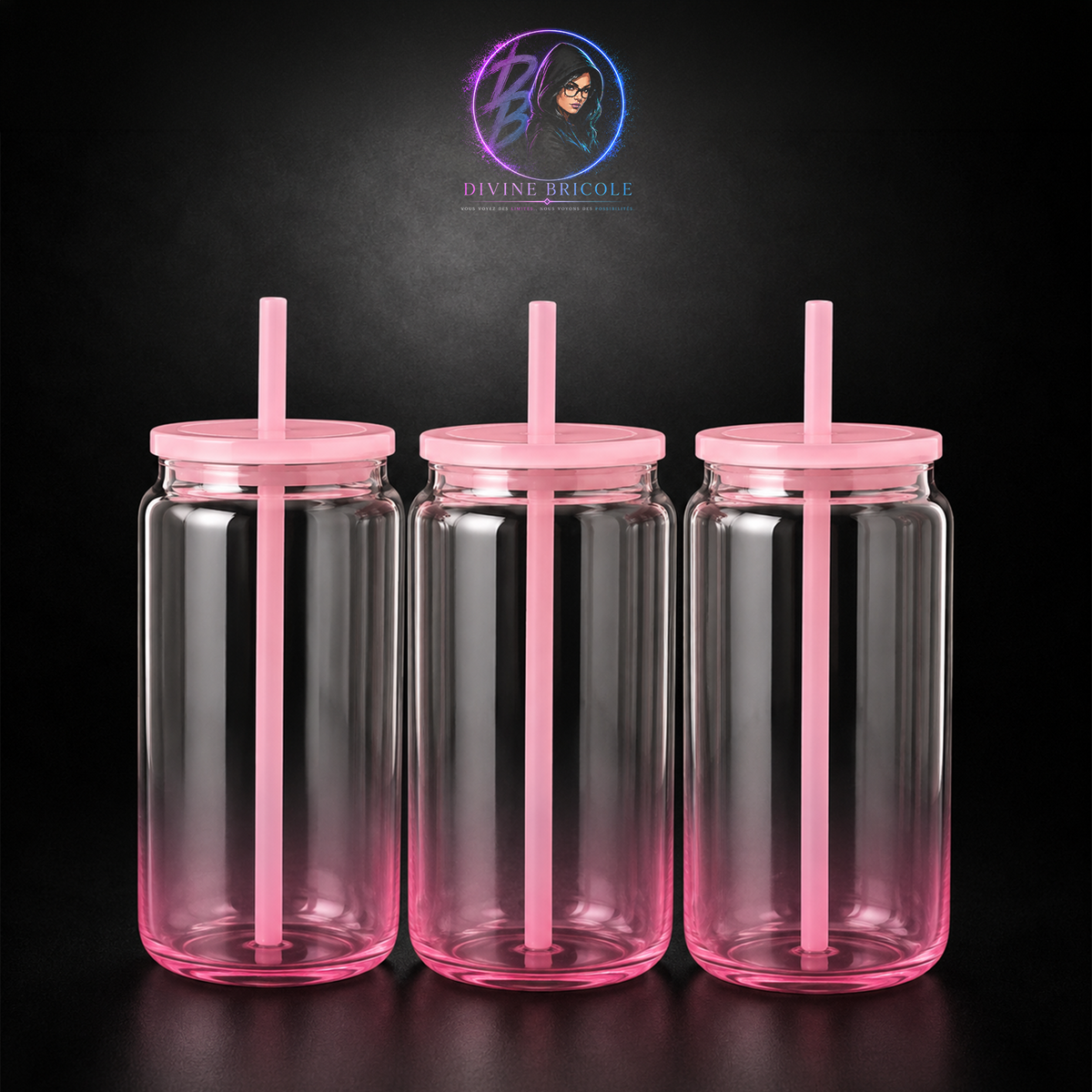 Verre Can 16oz Ombré - Sublimation & UV
