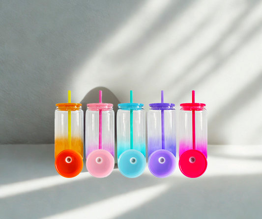 16 oz en verre ombré Plastique