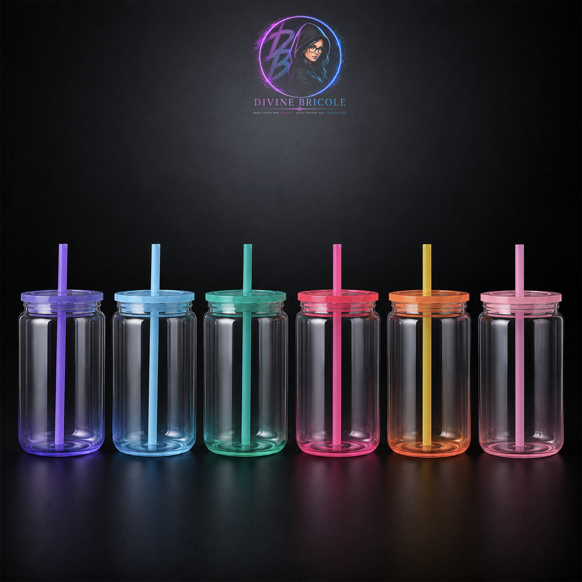 Verre Can 16oz Ombré - Sublimation & UV