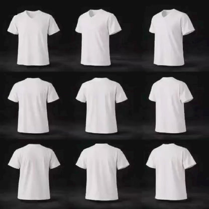 T-Shirt Col en V Unisexe 100% Polyester - Sublimation