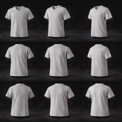 T-Shirt Col en V Unisexe 100% Polyester - Sublimation