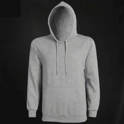 Hoodie Gris Unisexe 100% Polyester avec Capuche et Poche - Sublimation