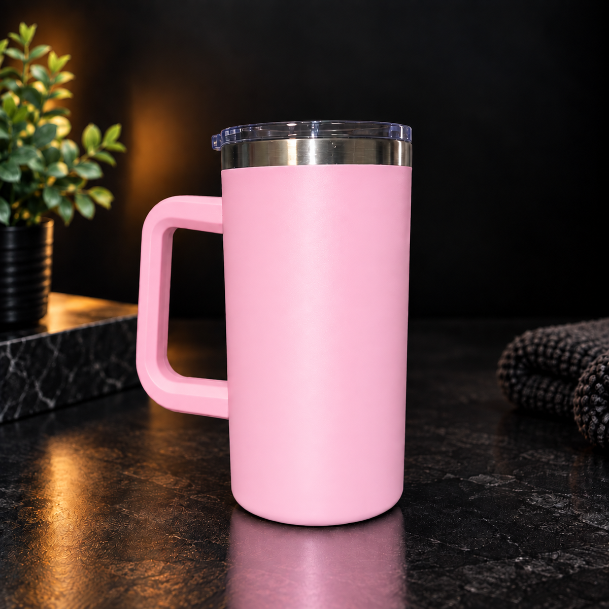 Tasse isotherme 20oz style Beer Buck – Sublimation, poignée dévissable