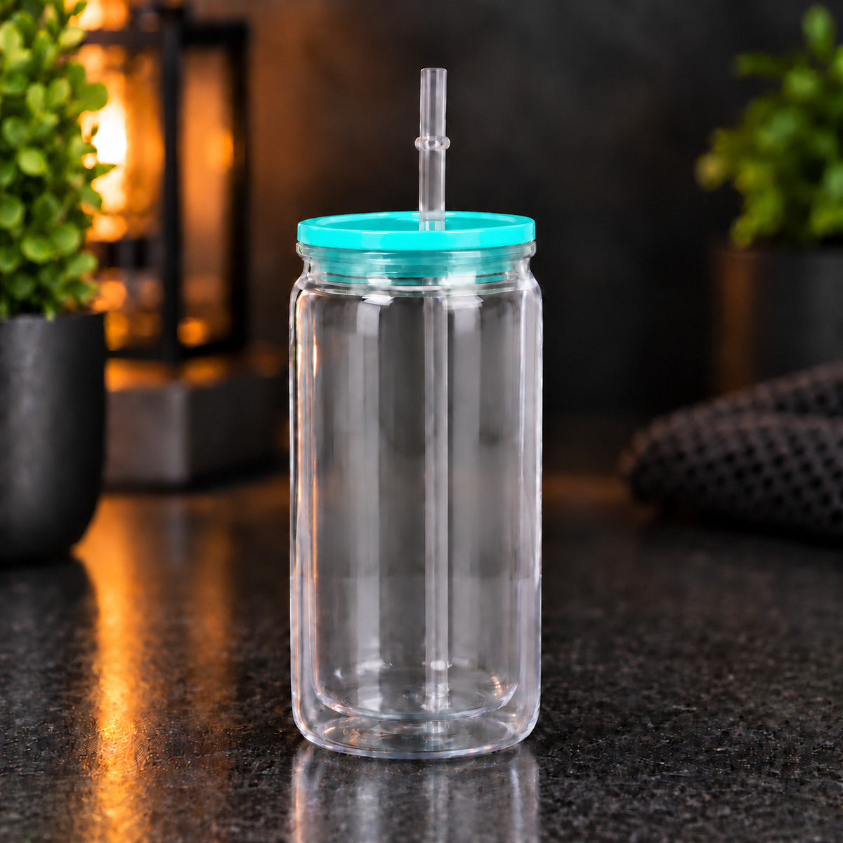 Can Snowglobe en acrylique – Format 16 oz, contenance 12 oz – UV