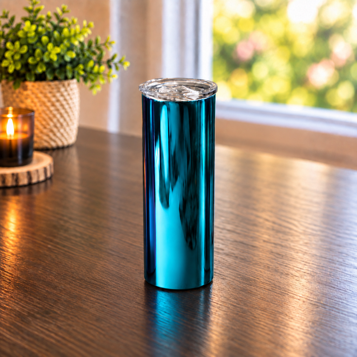 Gobelet droit à sublimation vierge, finition miroir, 20 oz