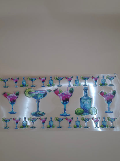 Transferts UV DTF pour canettes 16 oz – Collection de motifs, série 6