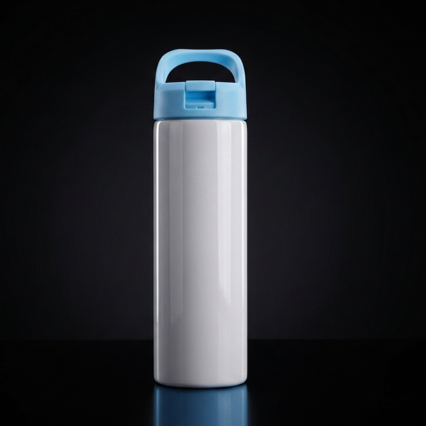 Tumbler 20oz Couvercle Flip à Anse pour Sublimation — Fini Lustré