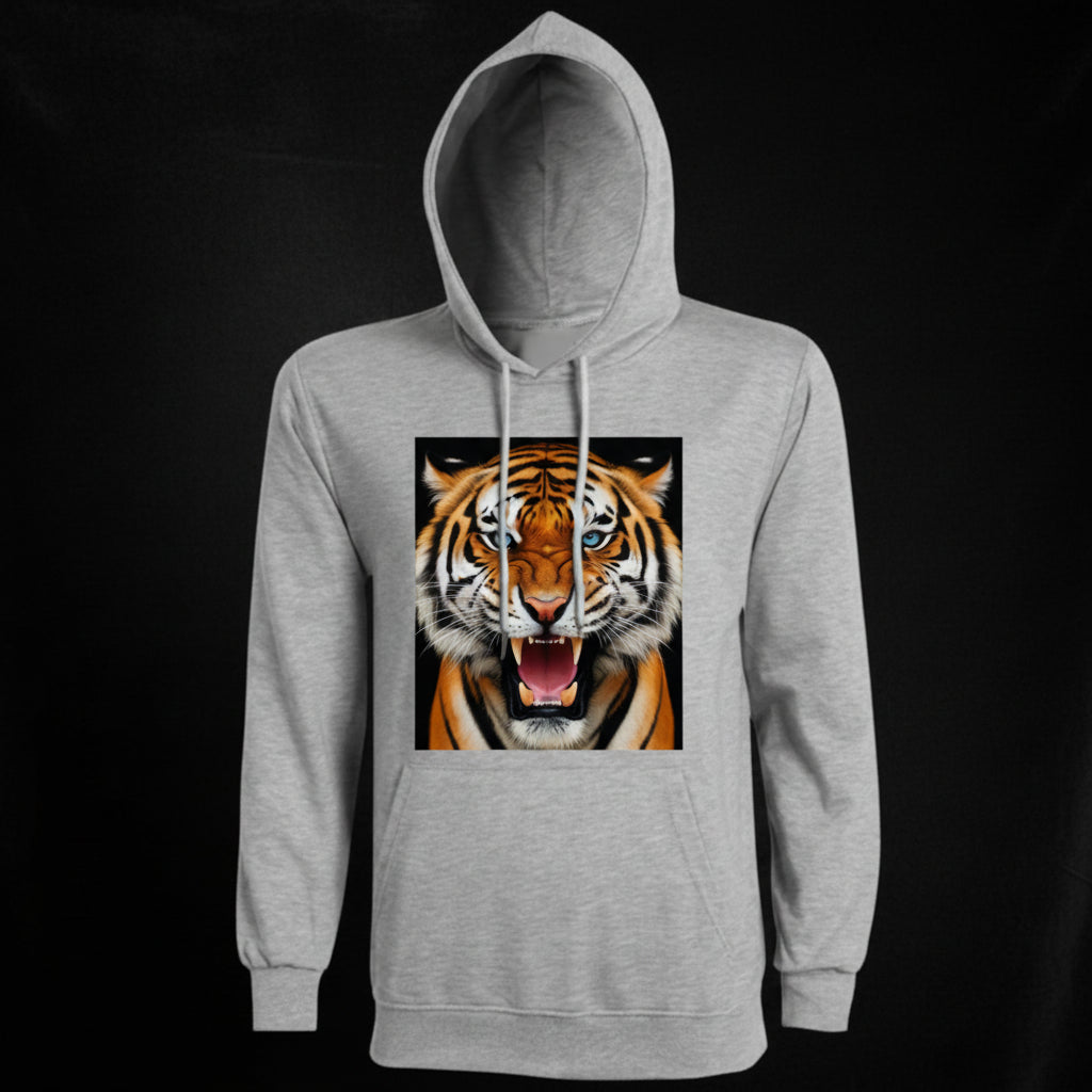 Hoodie Gris Unisexe 100% Polyester avec Capuche et Poche - Sublimation