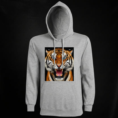 Hoodie Gris Unisexe 100% Polyester avec Capuche et Poche - Sublimation