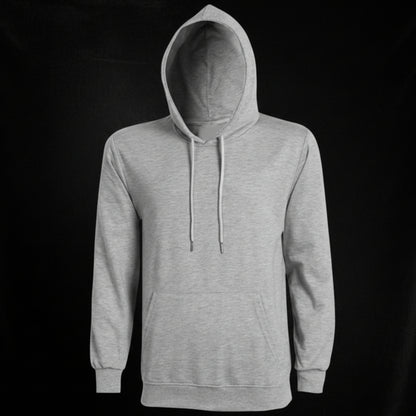 Hoodie Gris Unisexe 100% Polyester avec Capuche et Poche - Sublimation