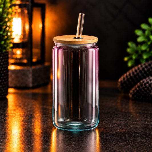 Verre Can 16 oz effet Océan ombré – Sublimation et UV