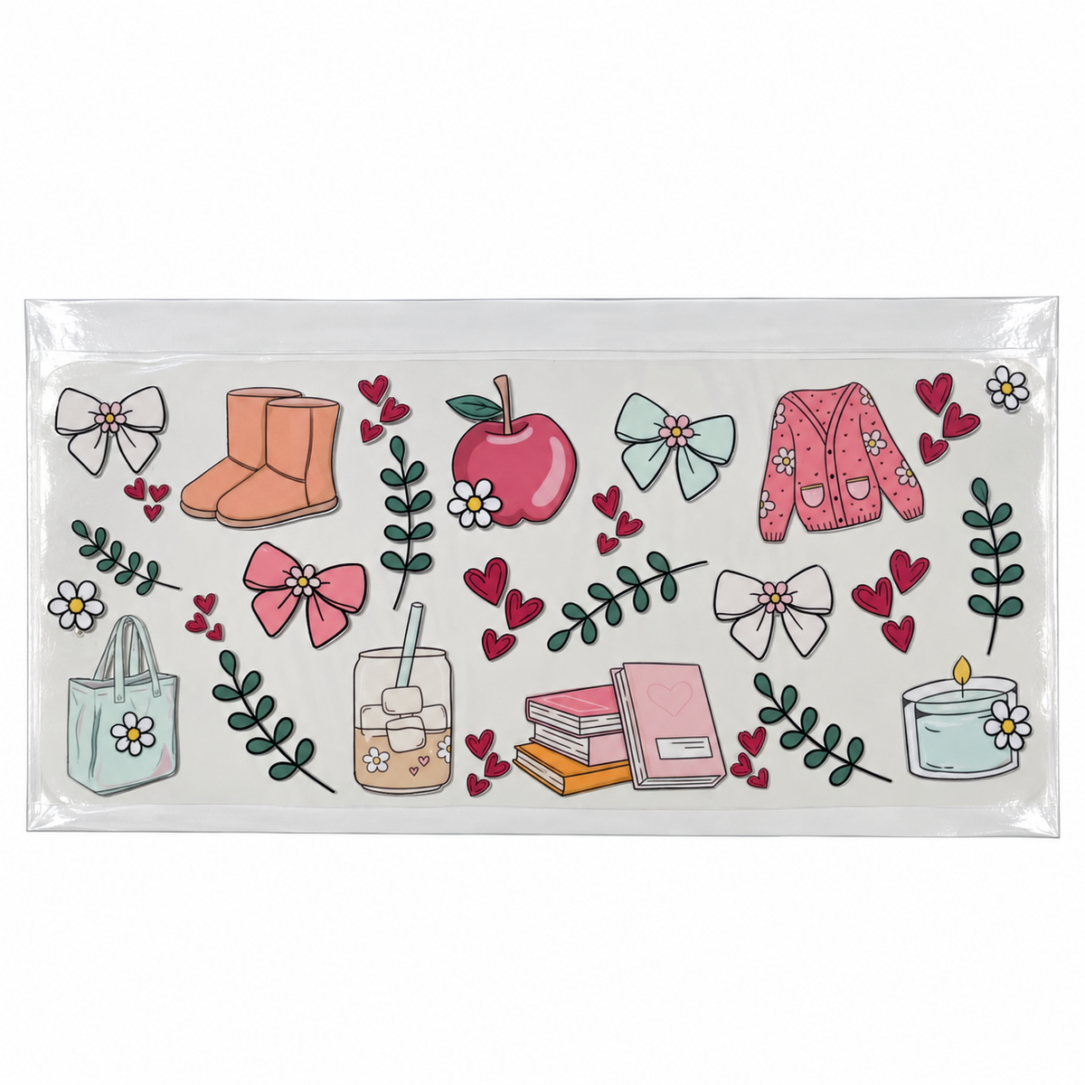 Transferts UV DTF pour canettes 16 oz – Collection de motifs, série 4