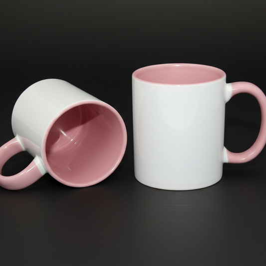 Tasse à café 11oz intérieur et anse coloré