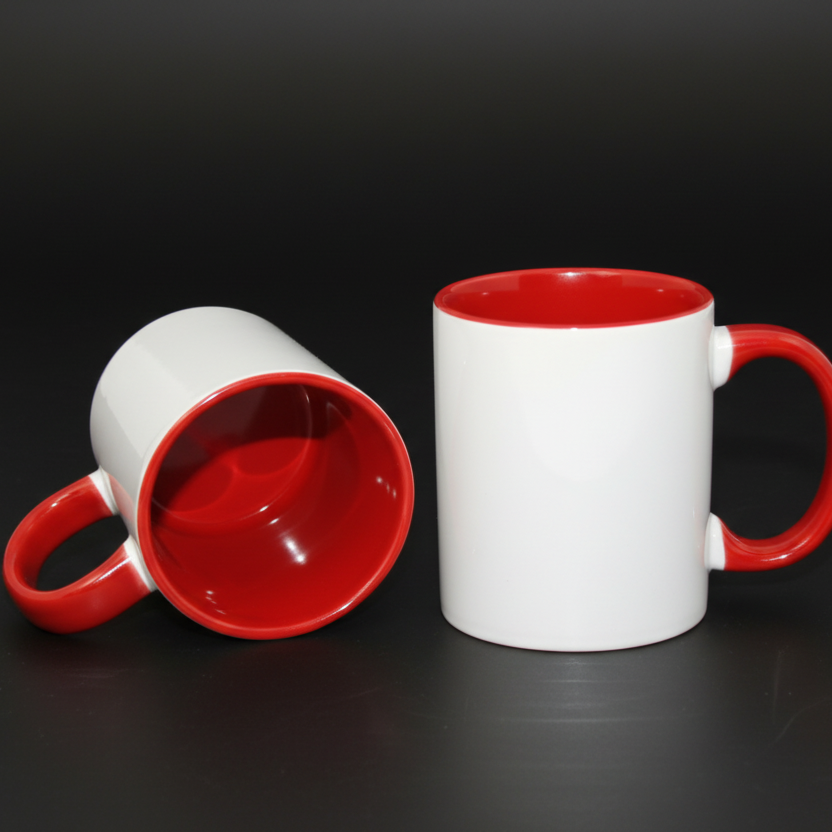 Tasse à café 11oz intérieur et anse coloré