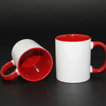 Tasse à café 11oz intérieur et anse coloré