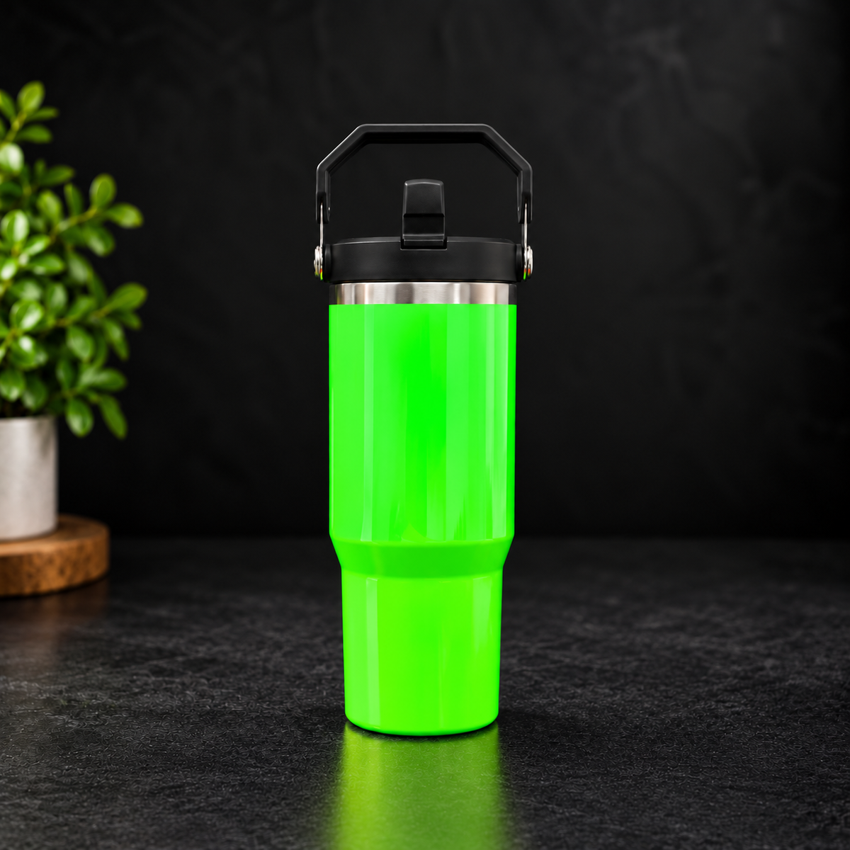 Tumbler 30oz Paille Flip — Couleurs néon pour Sublimation