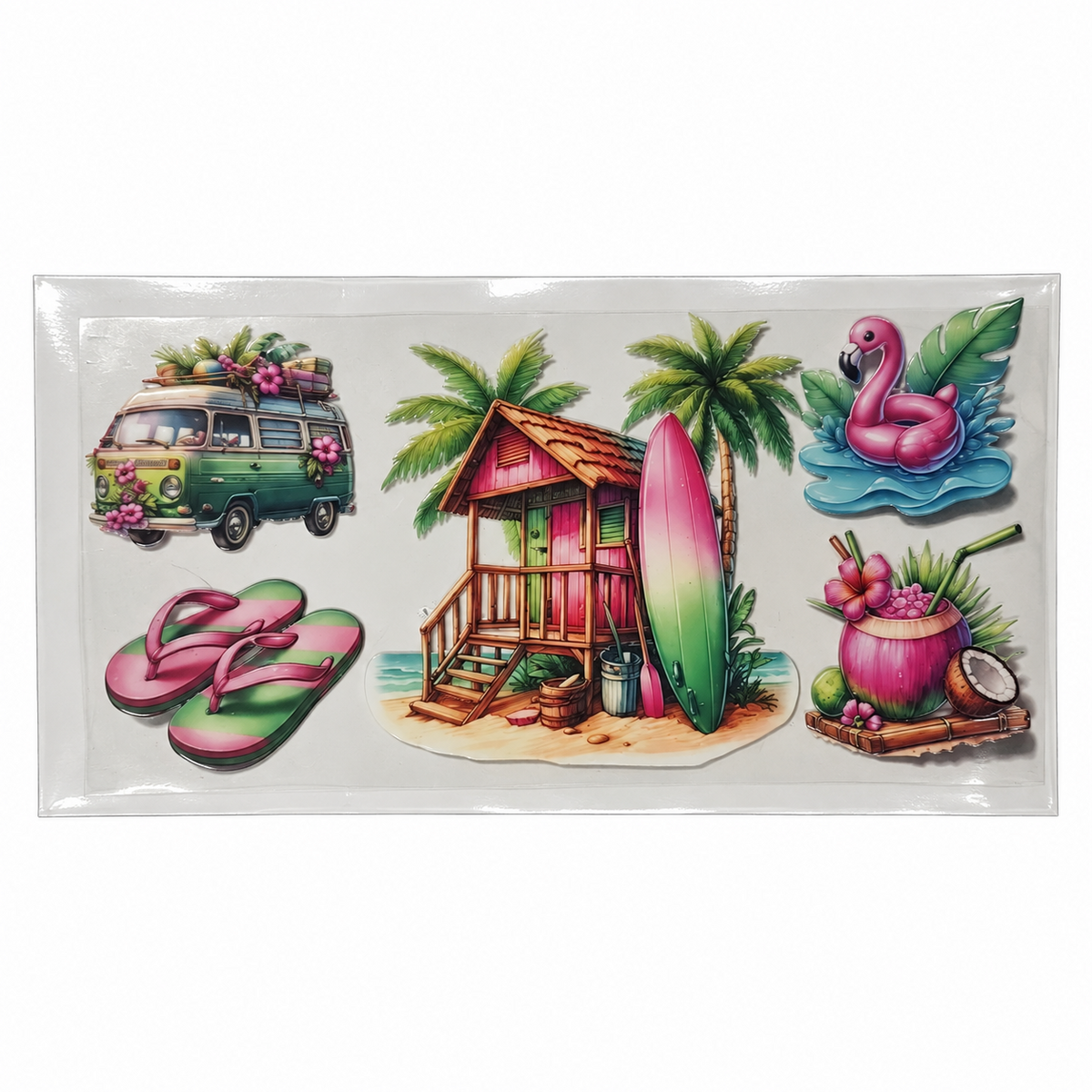 Transferts UV DTF pour canettes 16 oz – Collection de motifs, série 4