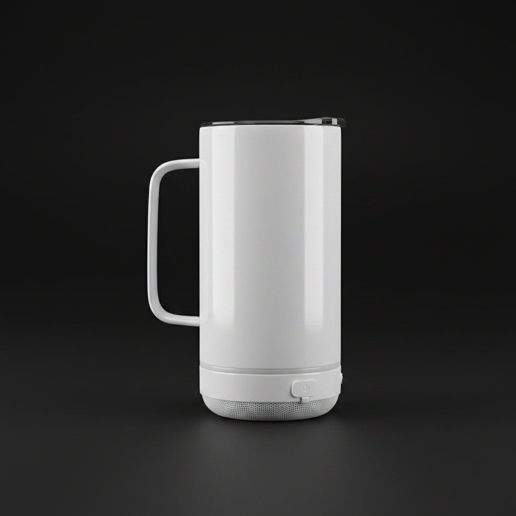 Tasses à café droites sublimation 14 oz avec haut-parleur Bluetooth intégré