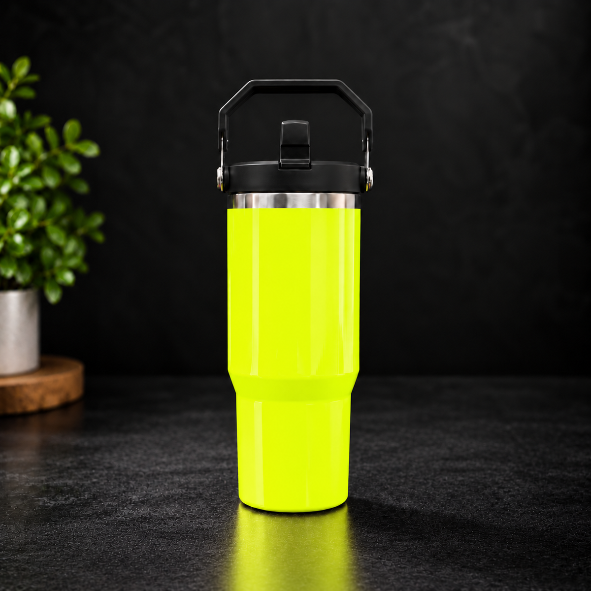 Tumbler 30oz Paille Flip — Couleurs néon pour Sublimation
