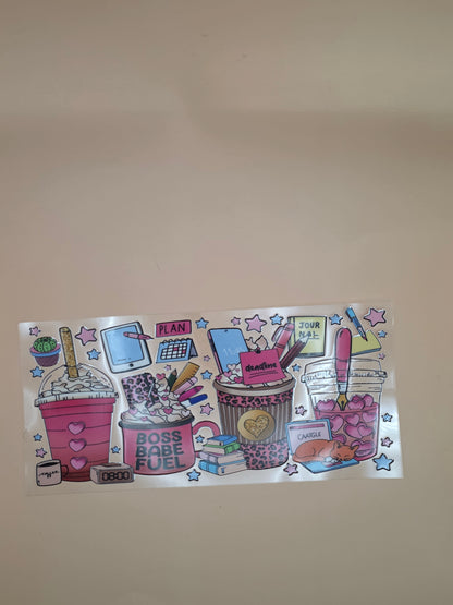 Transferts UV DTF pour canettes 16 oz – Collection de motifs, série 5