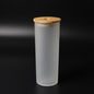 Tumbler 25oz en verre givré couvercle de bambou