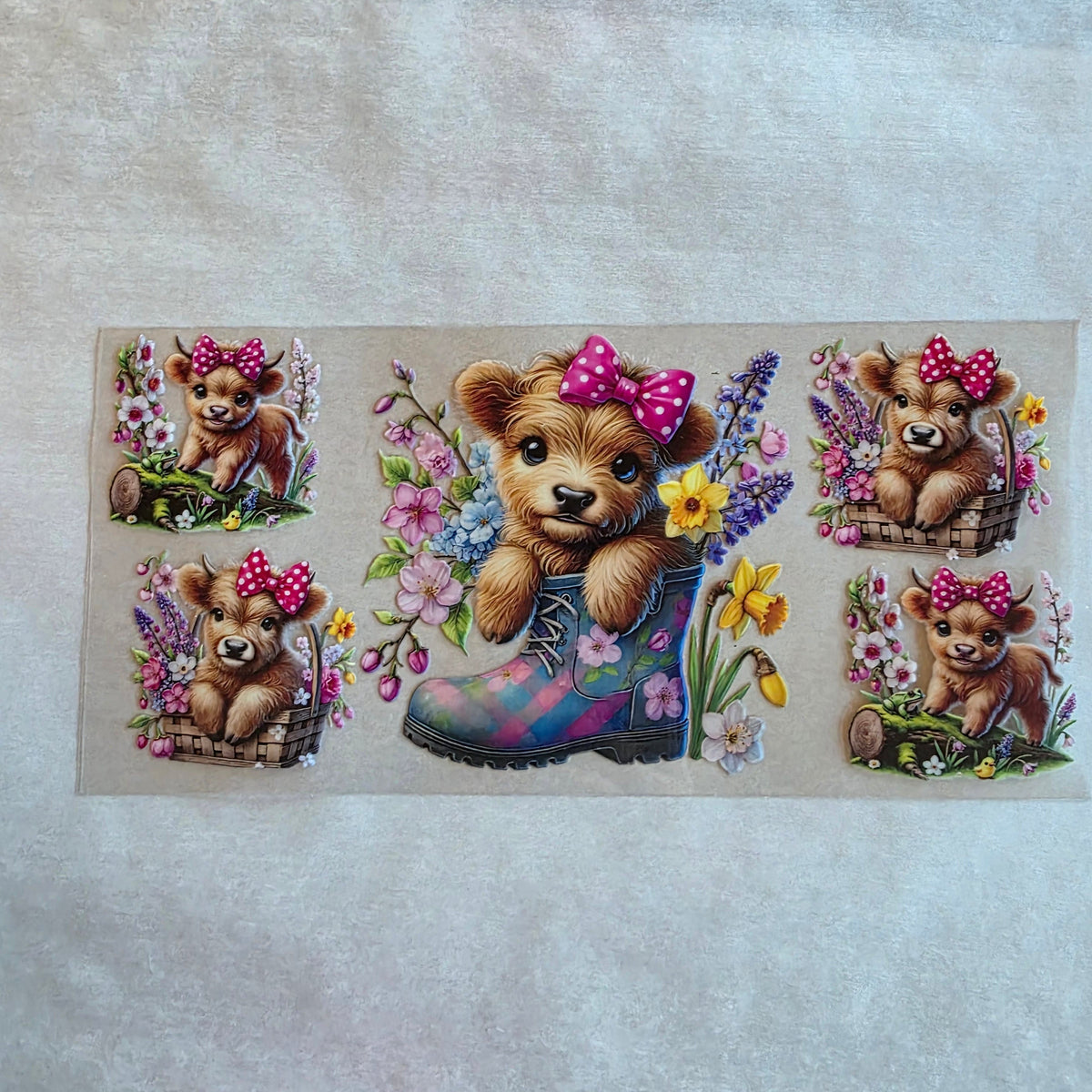Transferts UV DTF pour canettes 16 oz – Collection de motifs, série 4