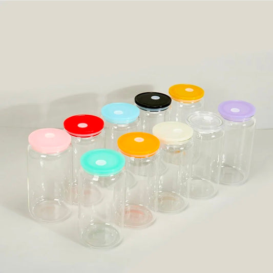 16 oz en acrylique claire avec couvercle coloré pour UV