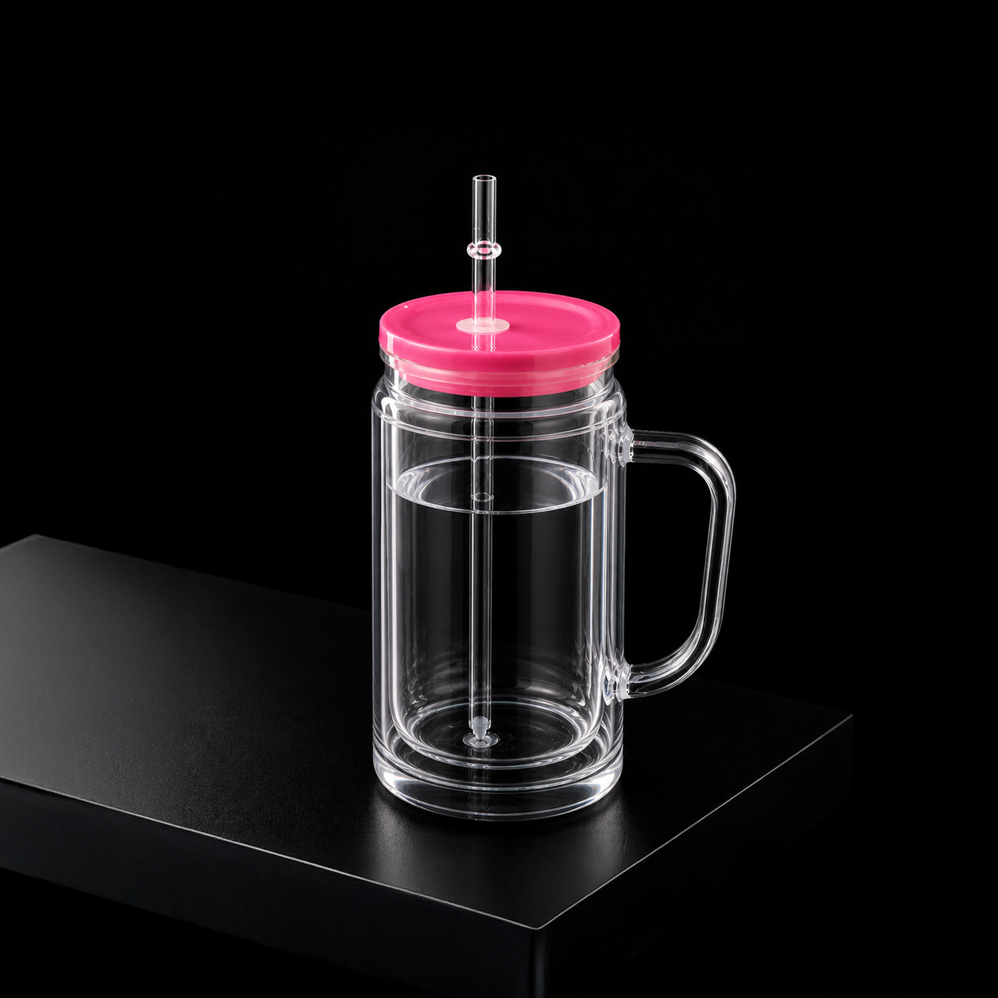 Snowglobe Can Plastique Double Paroi avec Poignée — UV-DTF