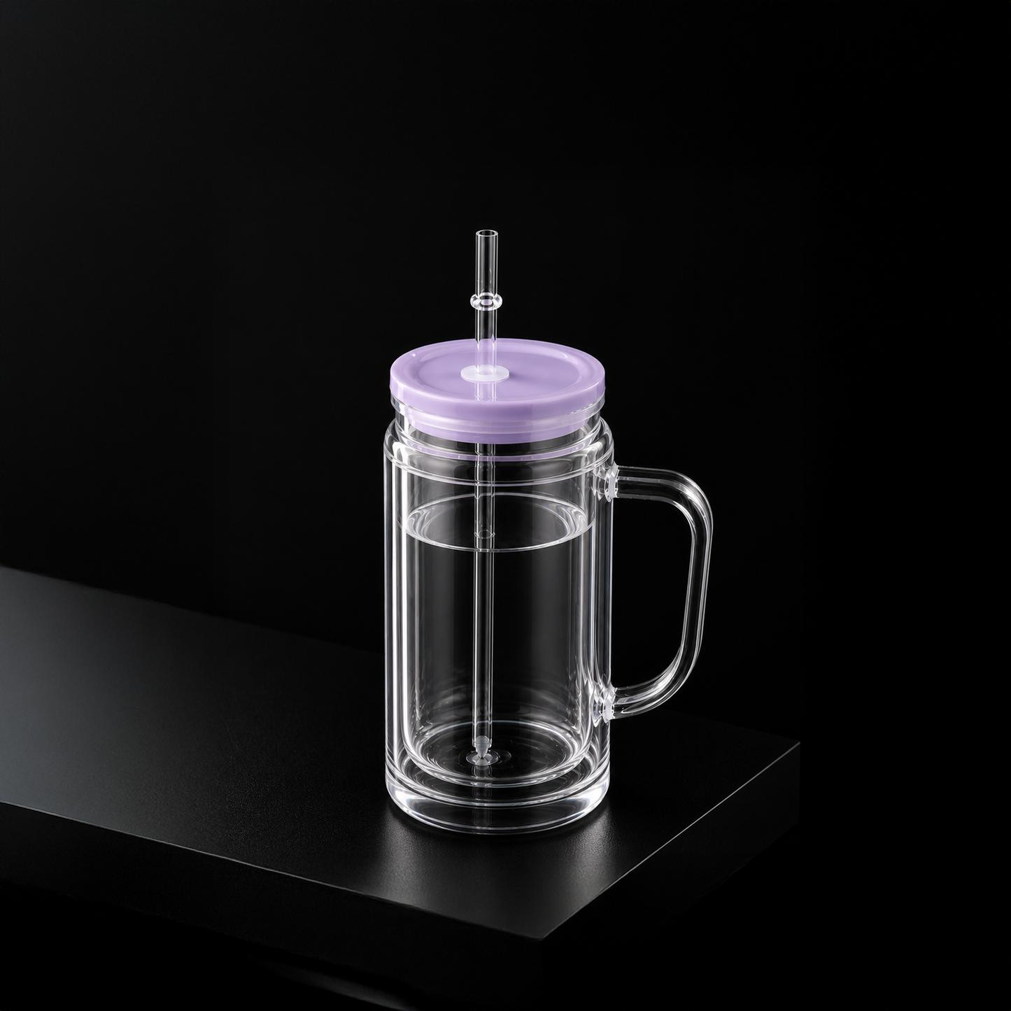 Snowglobe Can Plastique Double Paroi avec Poignée — UV-DTF