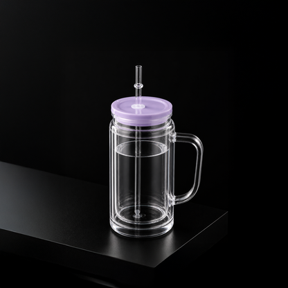 Snowglobe Can Plastique Double Paroi avec Poignée — UV-DTF