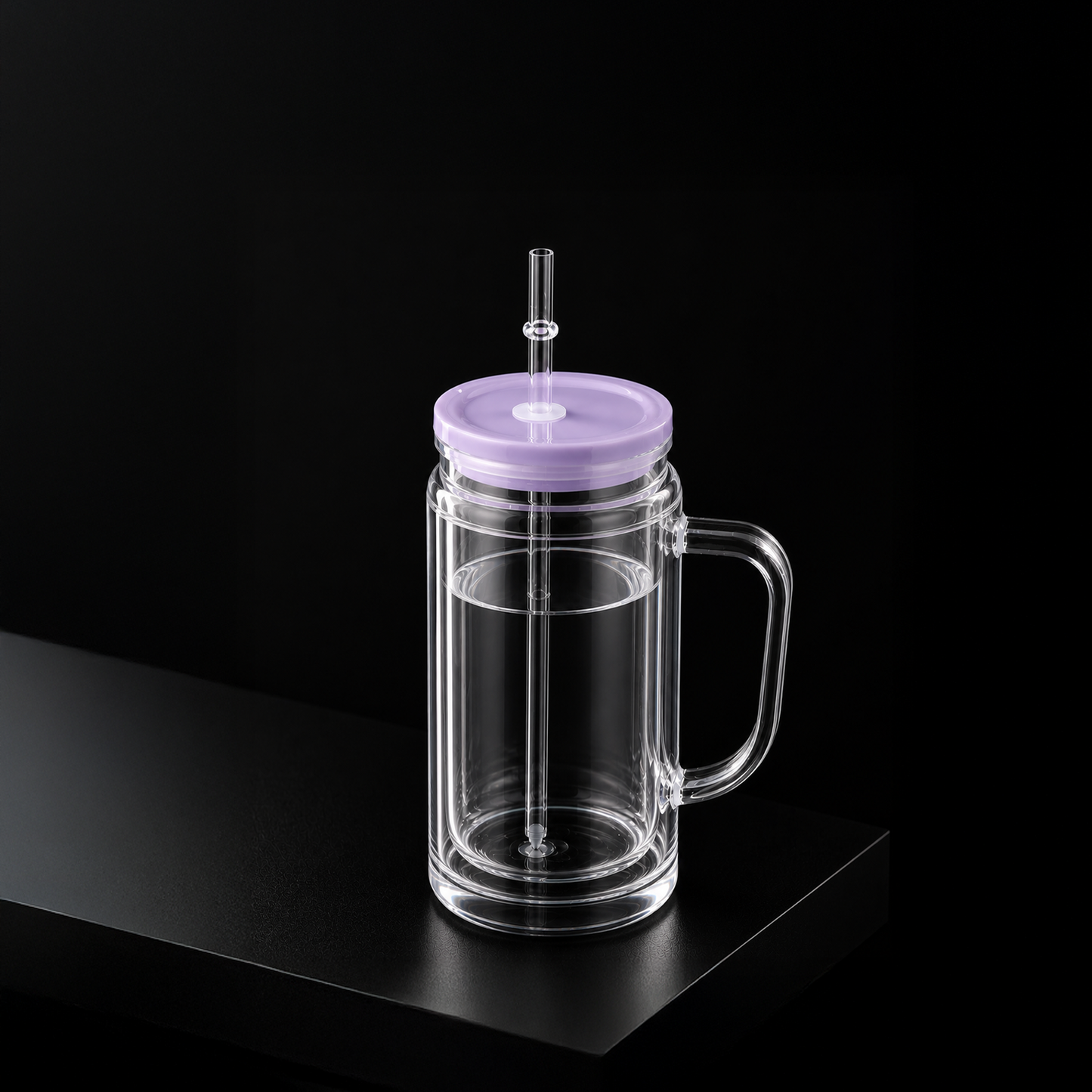 Snowglobe Can Plastique Double Paroi avec Poignée — UV-DTF