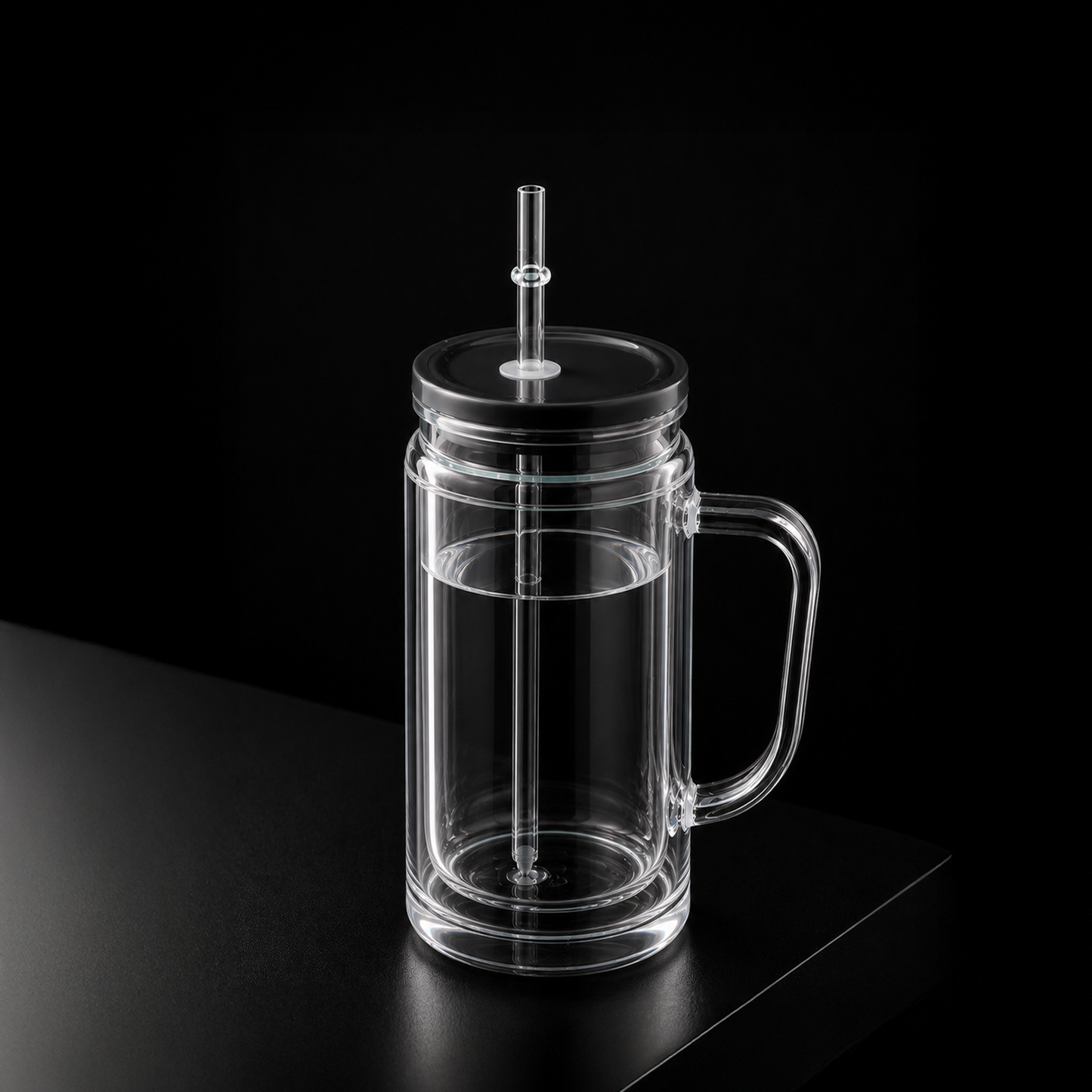 Snowglobe Can Plastique Double Paroi avec Poignée — UV-DTF