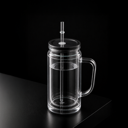 Snowglobe Can Plastique Double Paroi avec Poignée — UV-DTF