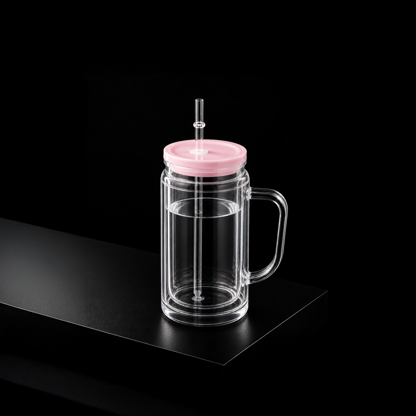 Snowglobe Can Plastique Double Paroi avec Poignée — UV-DTF