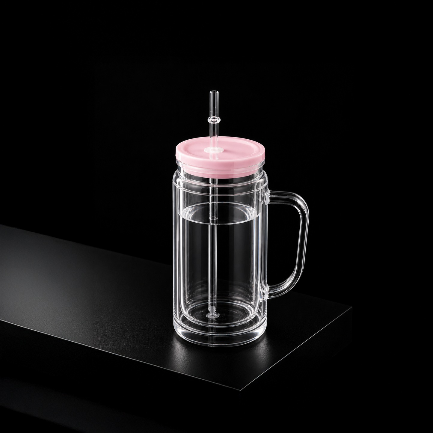 Snowglobe Can Plastique Double Paroi avec Poignée — UV-DTF