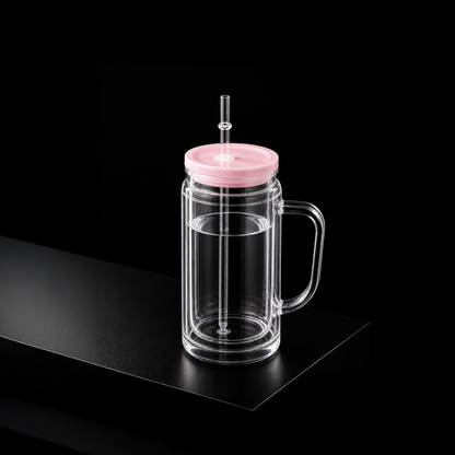 Snowglobe Can Plastique Double Paroi avec Poignée — UV-DTF
