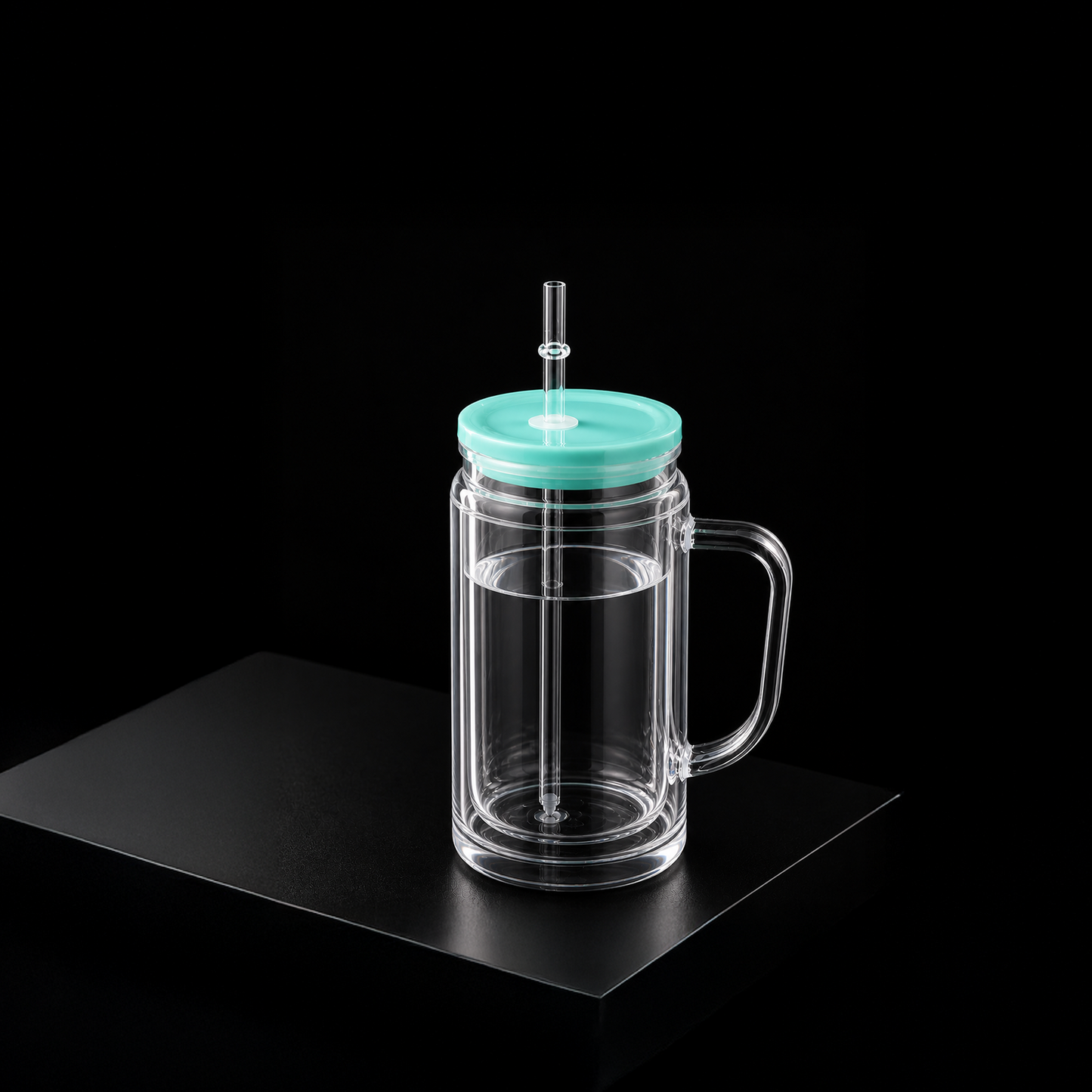 Snowglobe Can Plastique Double Paroi avec Poignée — UV-DTF