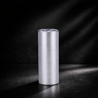 Tumbler 20oz Glitter Argenté Rugeux — Sublimation